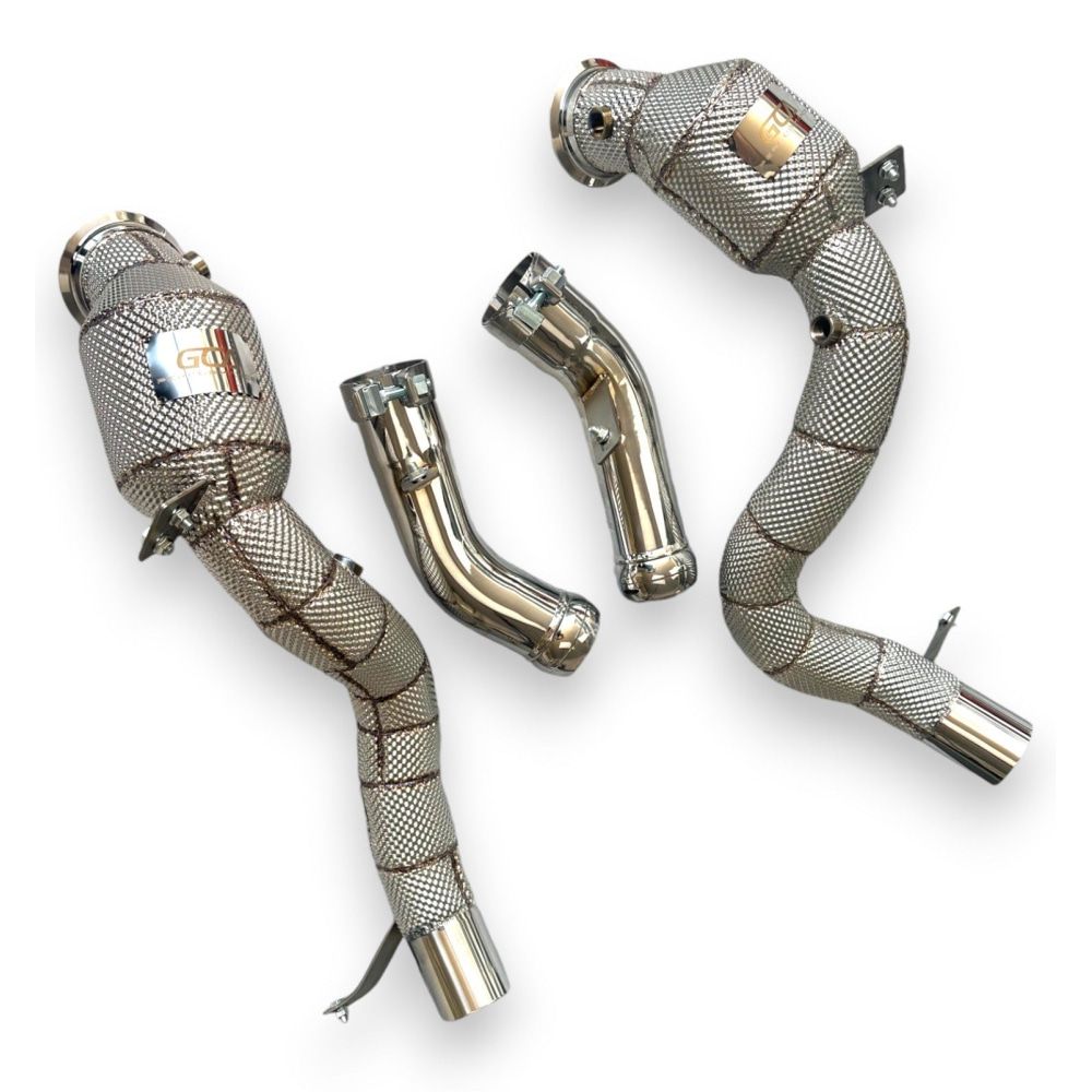2016-2022 Mercedes Glc63 Amg Downpipes | W253 Yes Heat Shield / Racing Downpipe (No Cat) Front Race